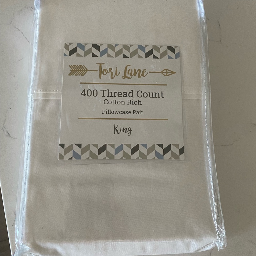 Cream Pillowcase Pair - King Size